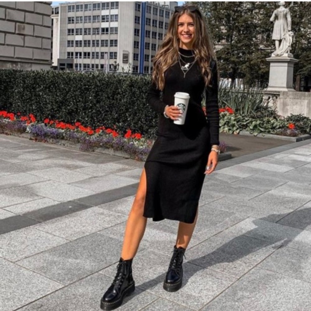 Kangol x H&M black midi dress